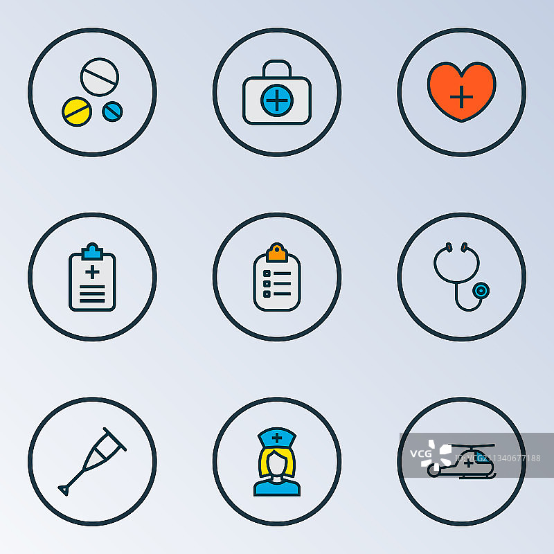 彩色医疗药物图标系列图片素材