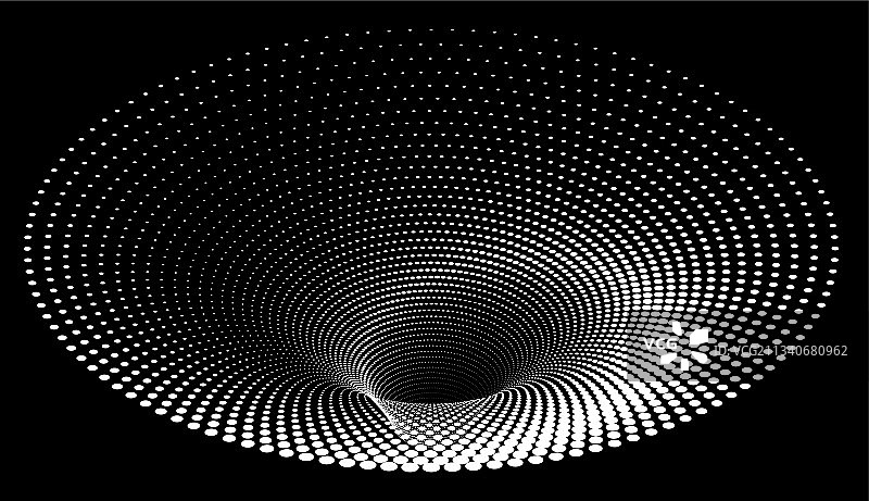 隧道或虫洞数字线框隧道3d图片素材