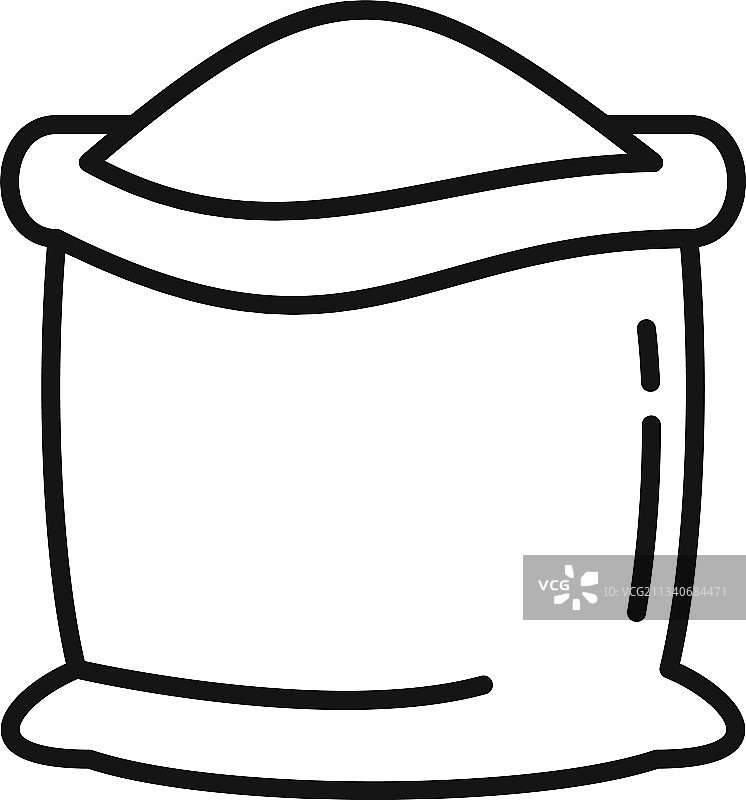 农用肥料袋轮廓图标图片素材