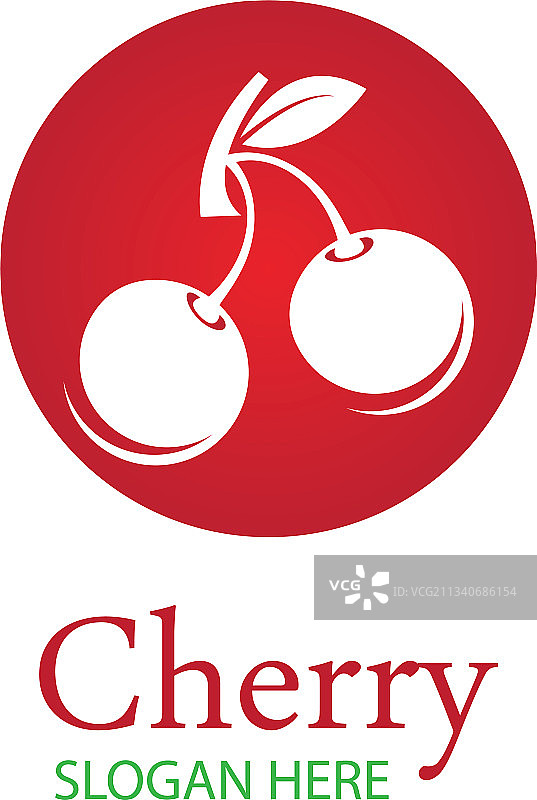樱桃logo设计模板图片素材