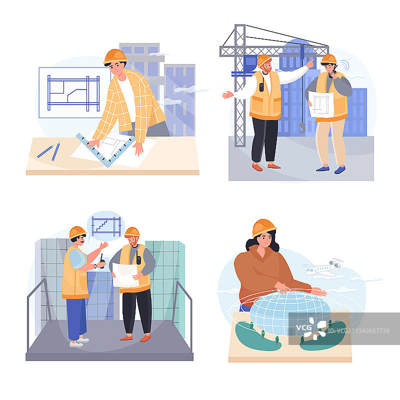 建筑师职业概念场景合集图片素材