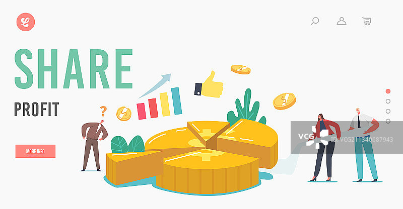 商业利益相关者商业利益落地页图片素材