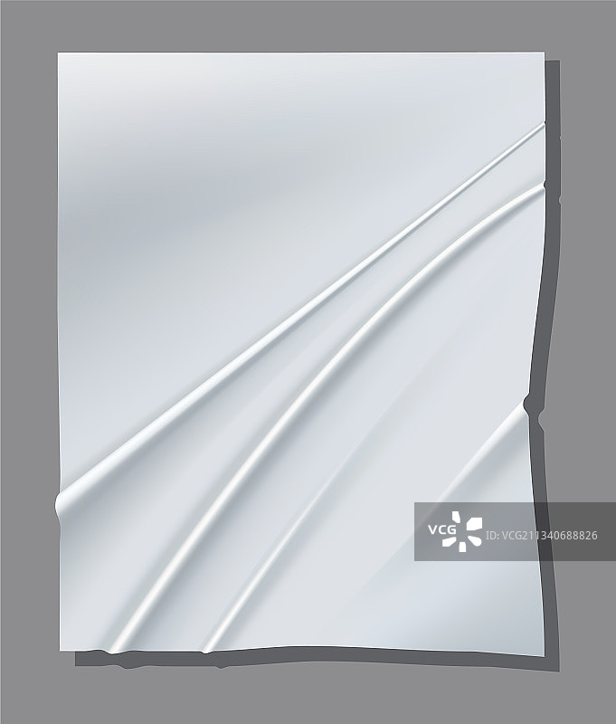 逼真的白色纸张褶皱效果图片素材