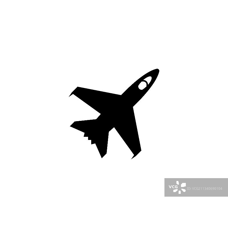 武装喷气式战斗机飞行战争飞机扁平图标图片素材