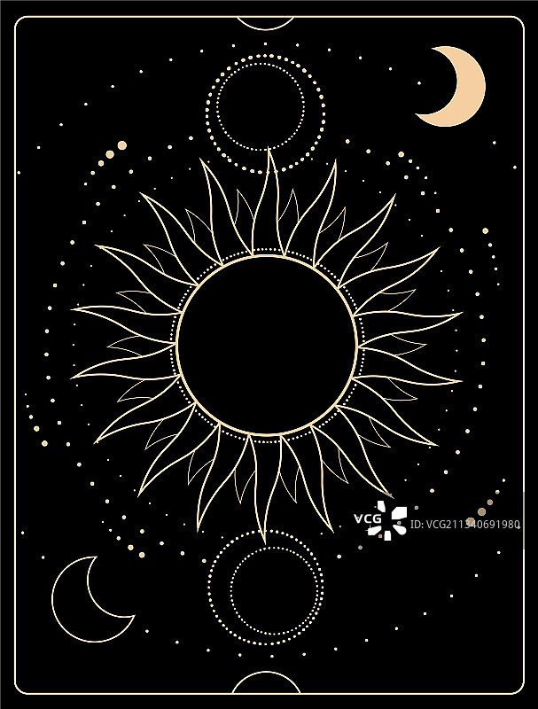 太阳月亮天文主题合成图片素材