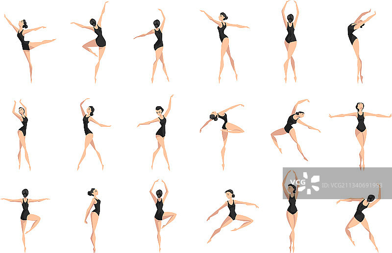 赤脚芭蕾舞女孩图片素材