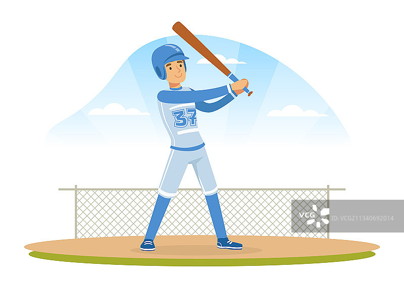 打棒球的年轻男人图片素材