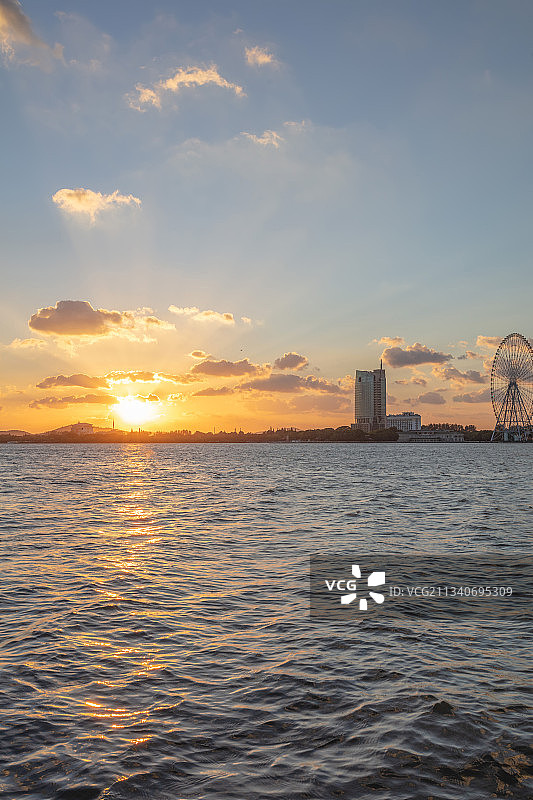 蠡湖日落图片素材