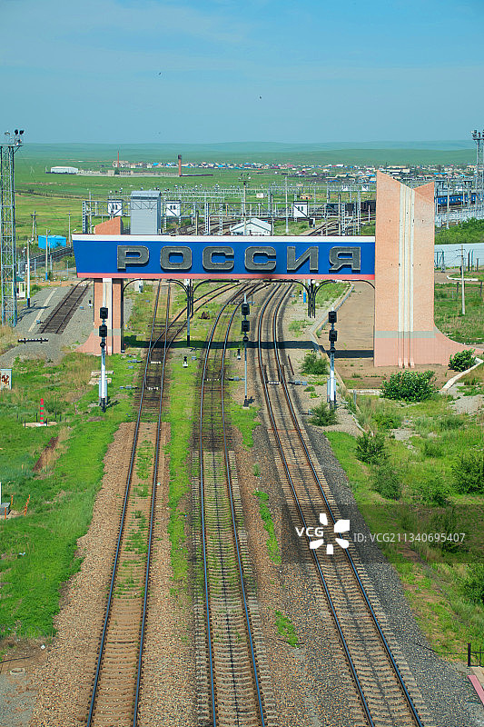 满洲里俄罗斯国门图片素材