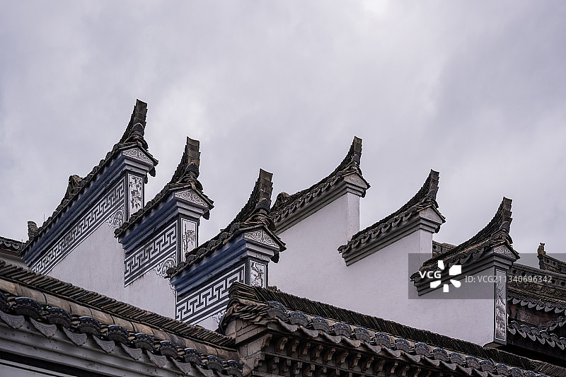 浙江金华武义璟园古建筑墙体图片素材