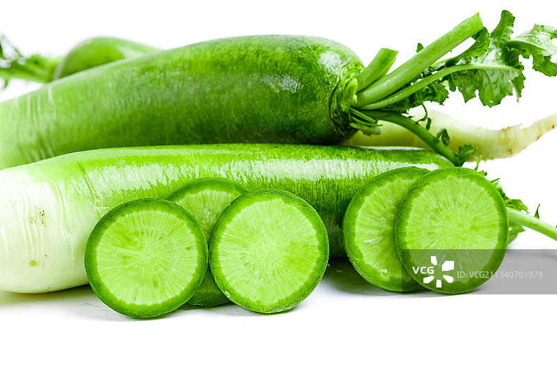 白底上放着水果萝卜图片素材