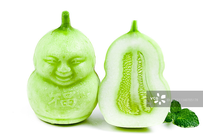 白底上的福娃人参果图片素材