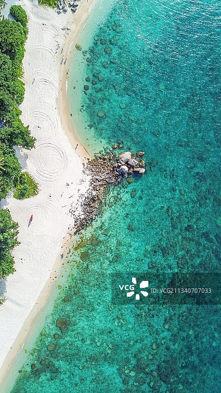 三亚蜈支洲岛航拍图片素材