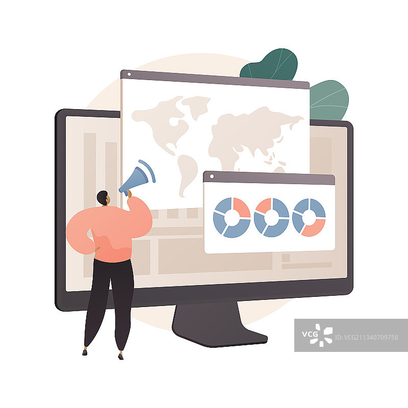 环境数据分析抽象概念图片素材