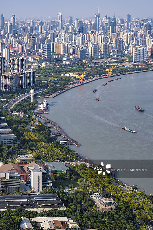 上海徐汇滨江的建筑风光图片素材