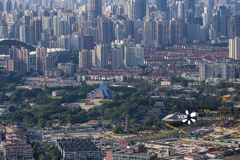 上海龙华烈士陵园和龙华古寺图片素材