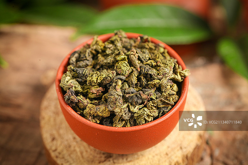 木底上放着铁观音图片素材