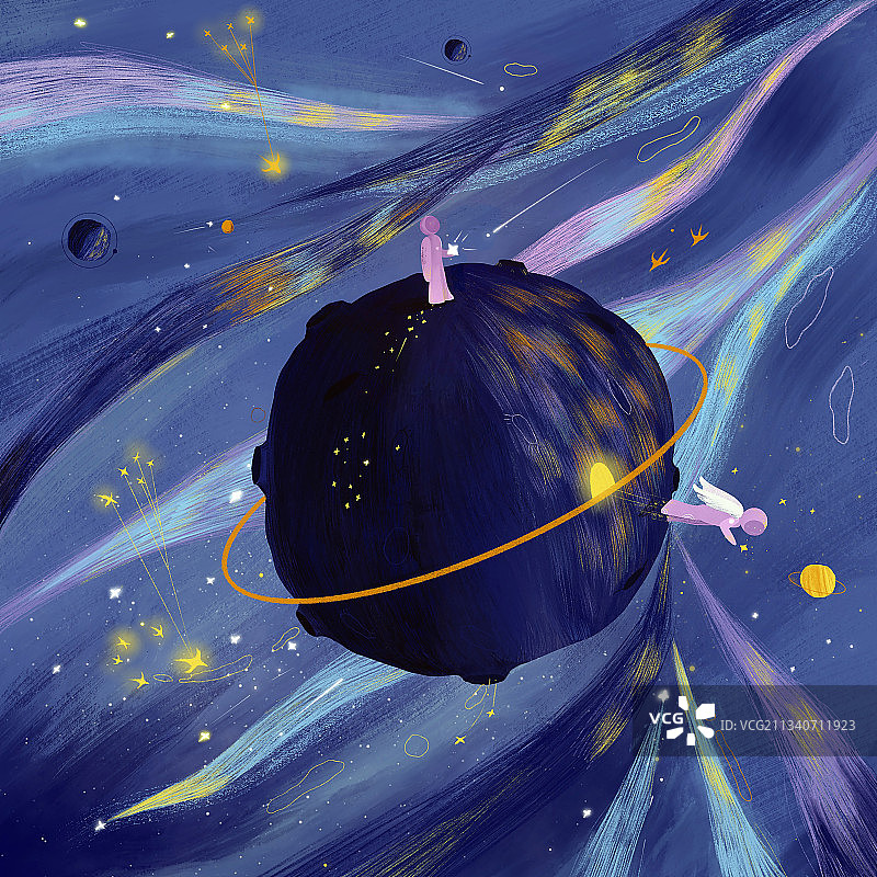 我在太空安了家图片素材