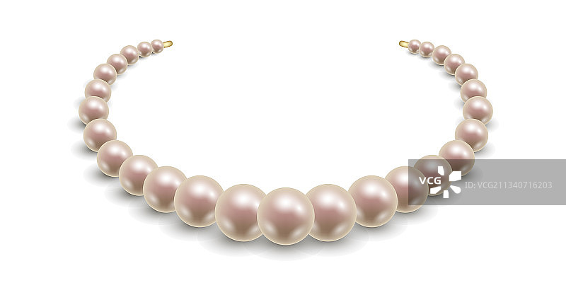粉色珍珠项链图片素材