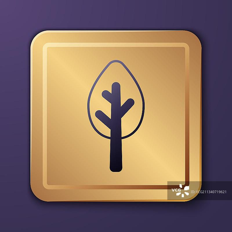 紫色树木图标，紫色背景图片素材