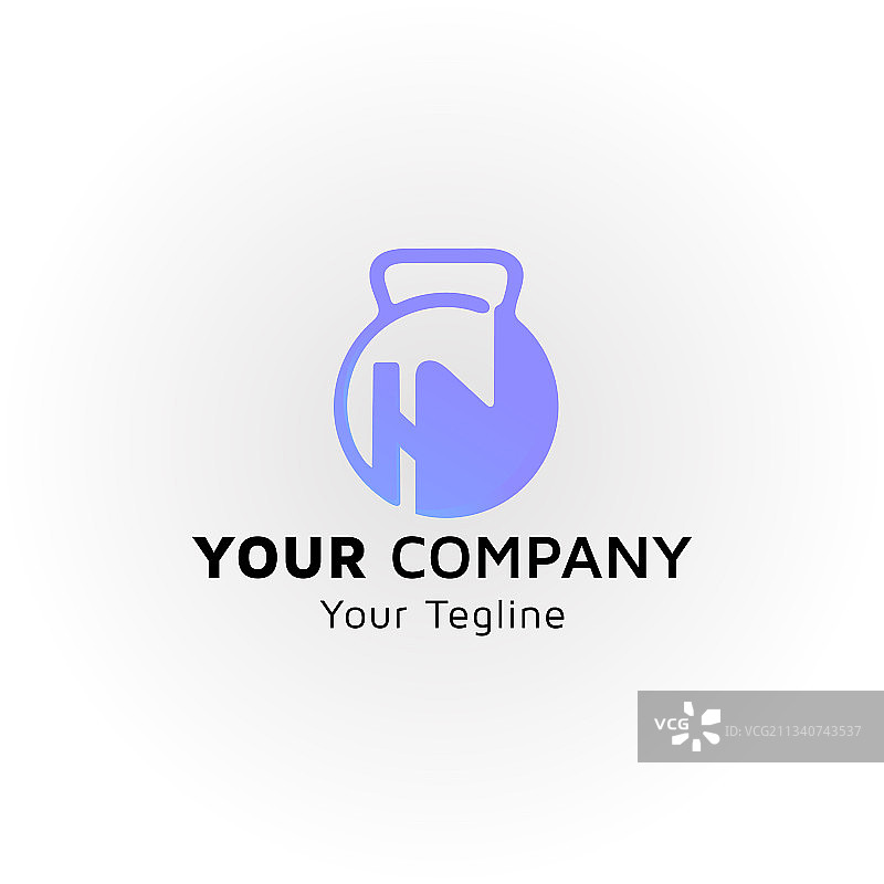 字母HN壶铃哑铃图标图片素材