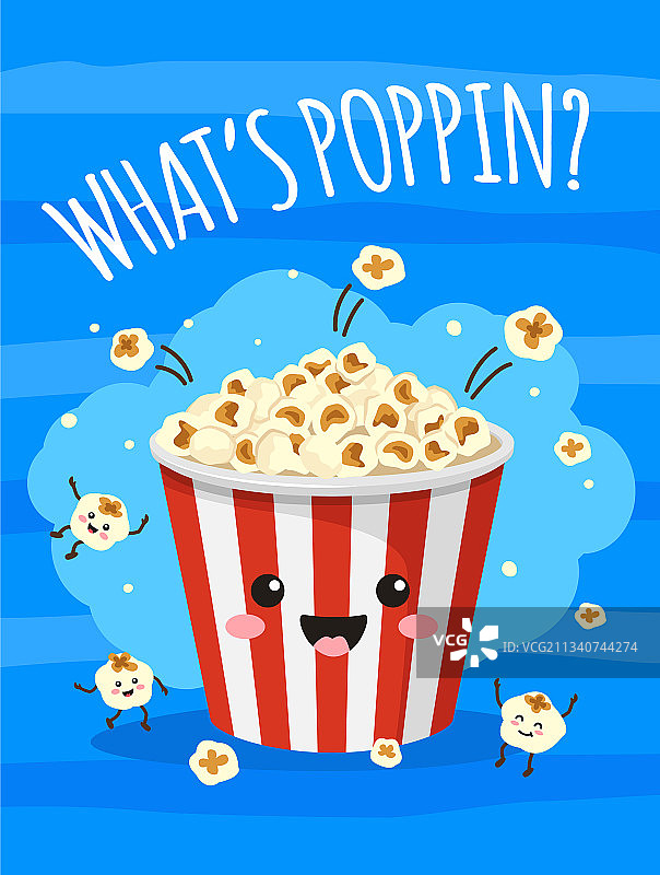 可爱爆米花海报图片素材