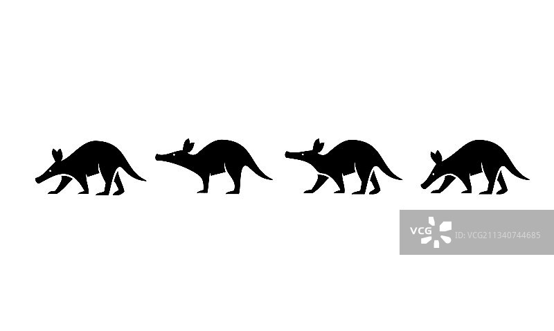 极简风格的土豚黑色logo设计图片素材