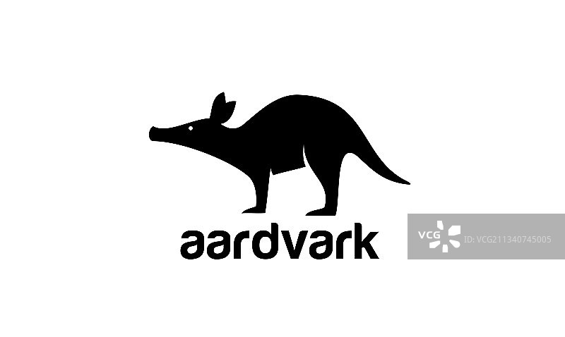 极简风格的土豚黑色logo设计图片素材