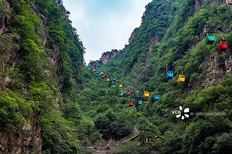 龙庆峡缆车图片素材