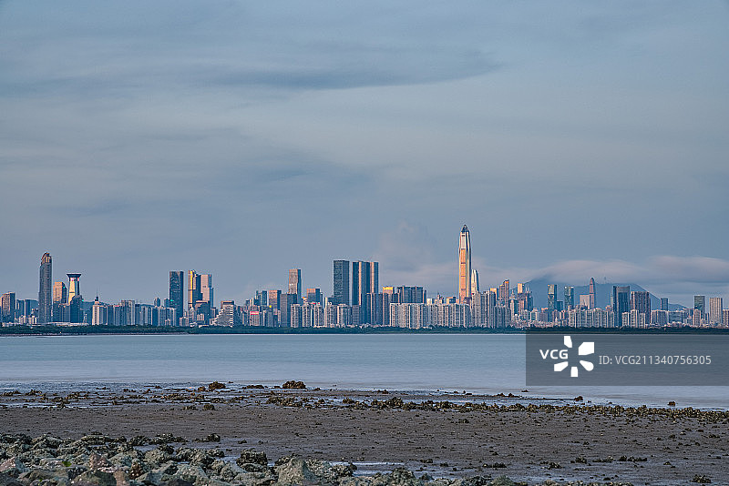 深圳湾公园的黄昏图片素材