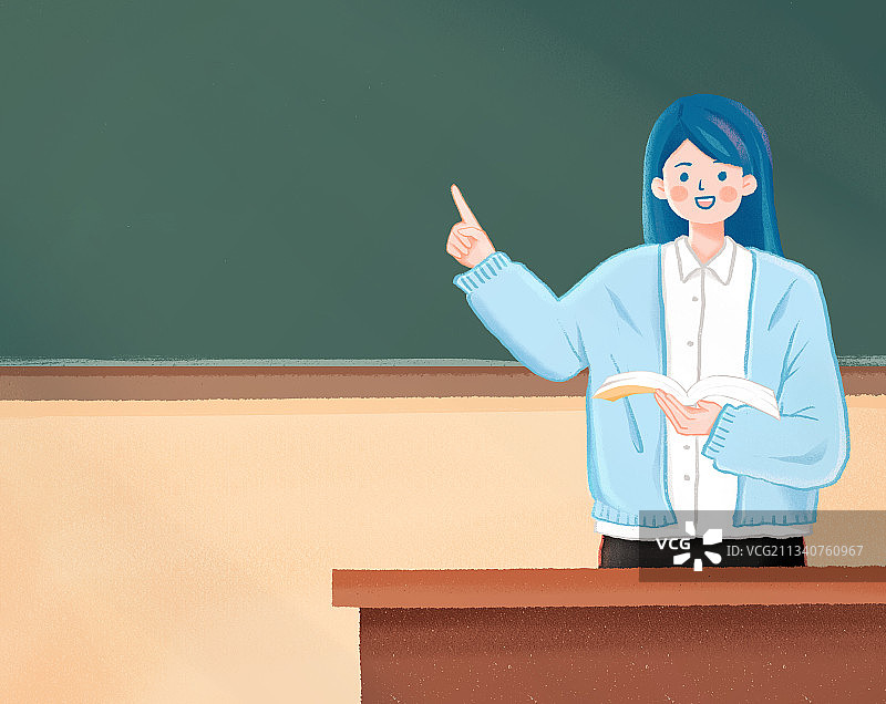 讲课的老师横版图片素材