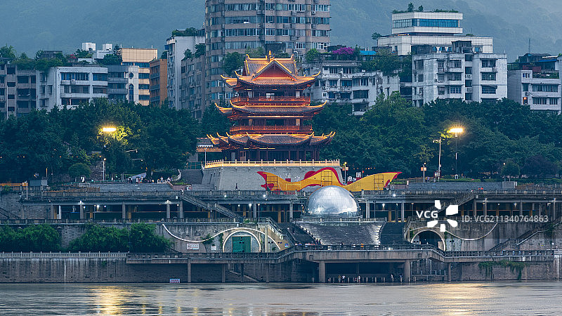 宜宾夜景图片素材