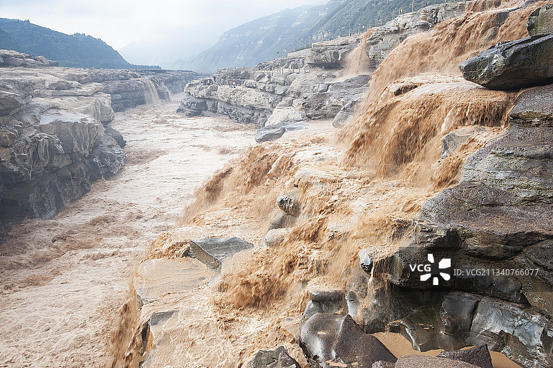 2011-09-30中国，山西省，临汾市，吉县，黄河壶口瀑布图片素材
