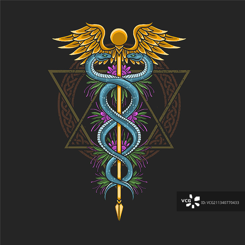 医疗蛇杖符号图片素材