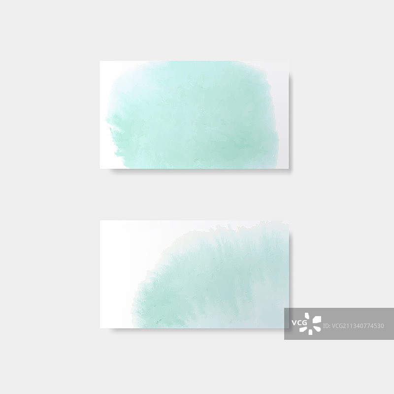 绿松石水彩风格卡片图片素材