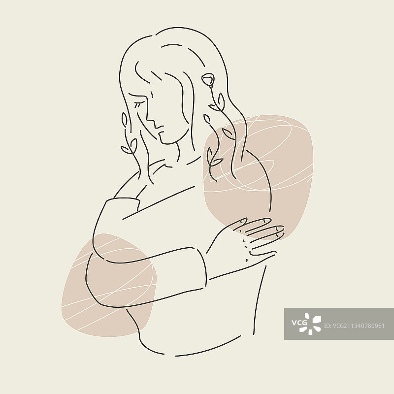 压力大的悲伤女人图片素材