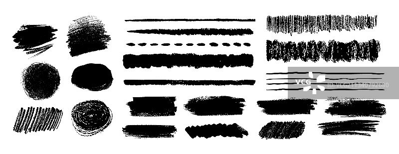 手绘风格做旧油漆涂抹图片素材