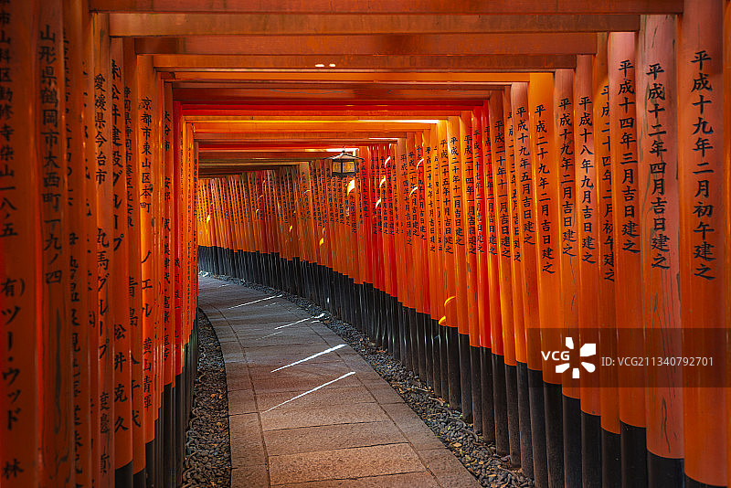 京都伏见稻荷大社千本鸟居图片素材