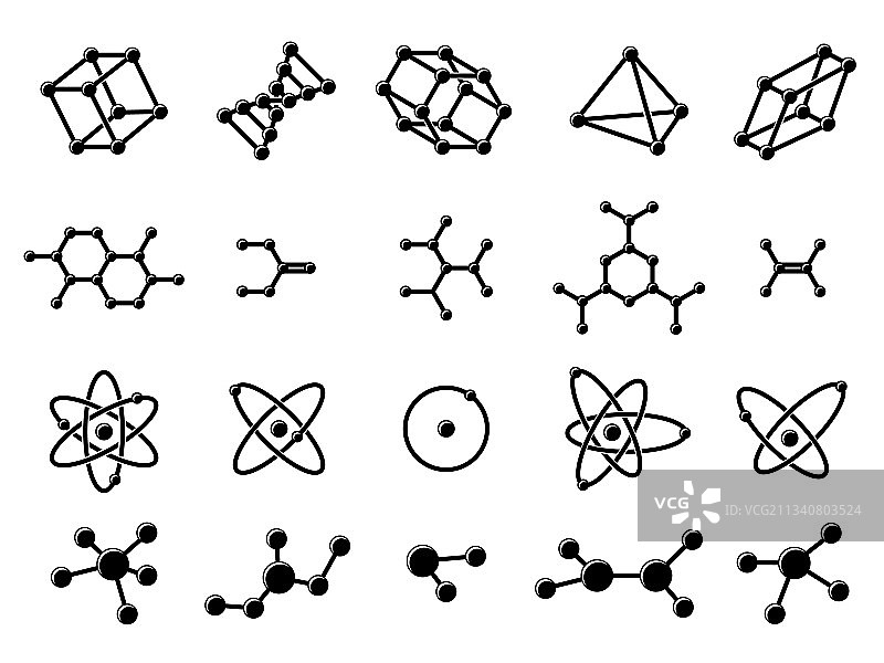 分子结构六边形DNA分子标志图片素材