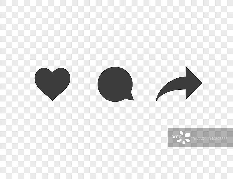 爱心分享评论图标图片素材