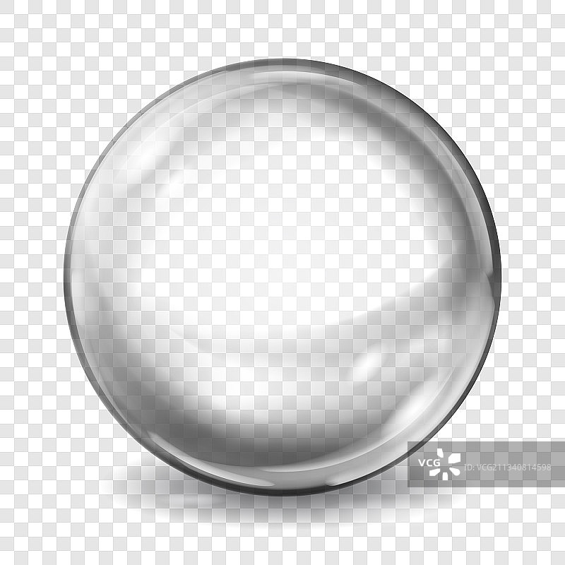 透明灰色球体图片素材