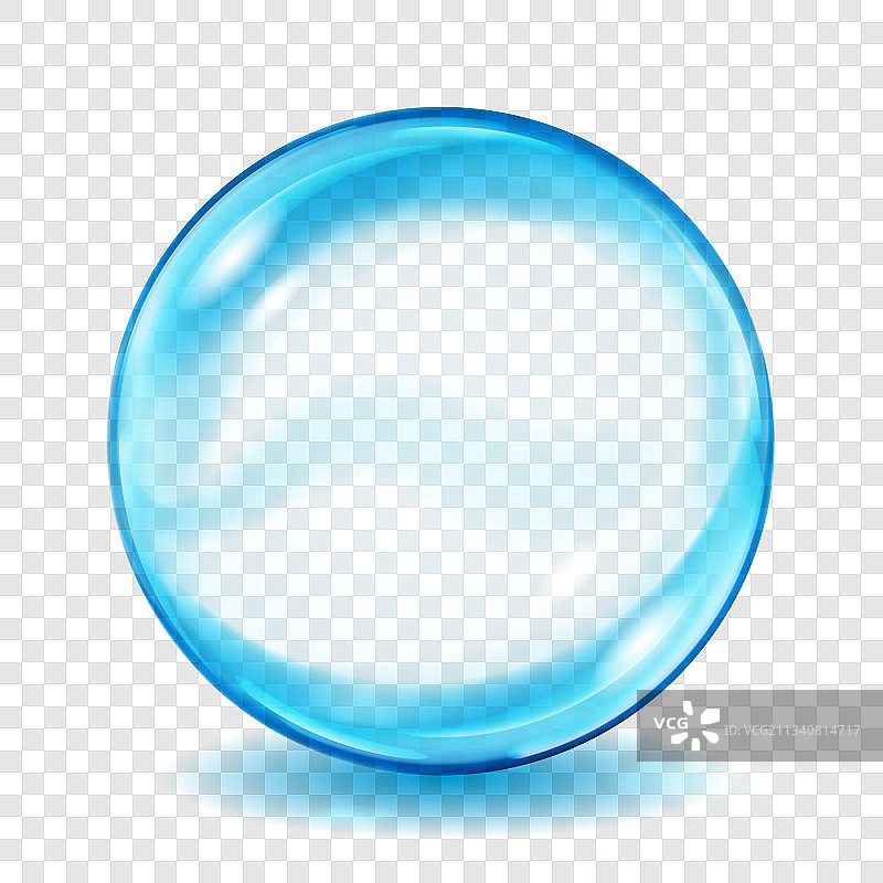 透明浅蓝色球体图片素材