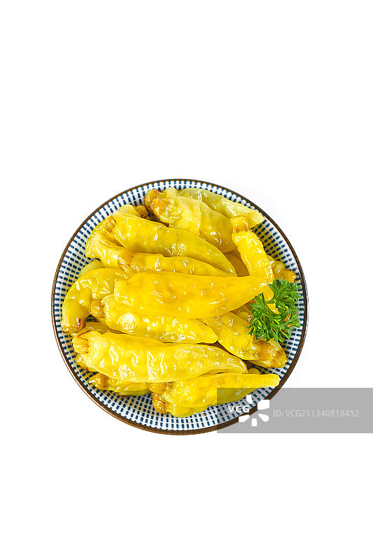 碗里装着泡野山椒图片素材