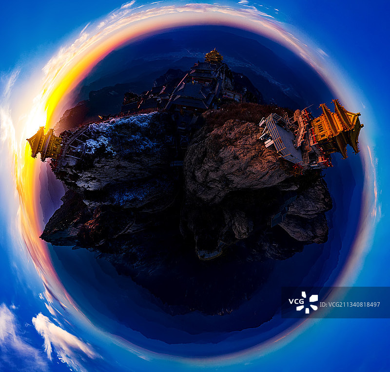 云上天宫老君山图片素材