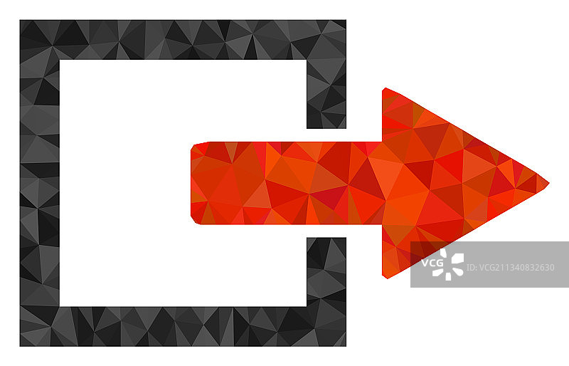 导出箭头低多边形扁平图标图片素材