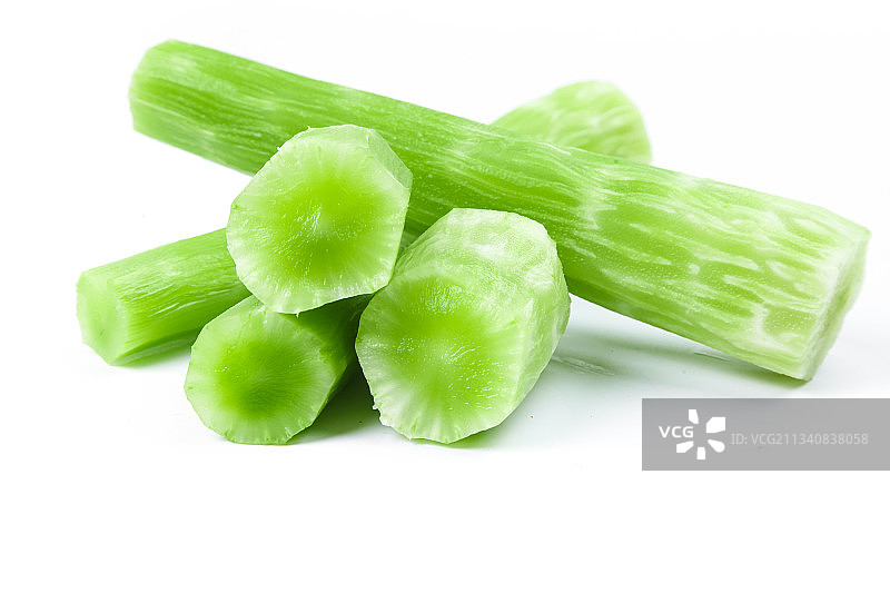 白底上的莴笋图片素材