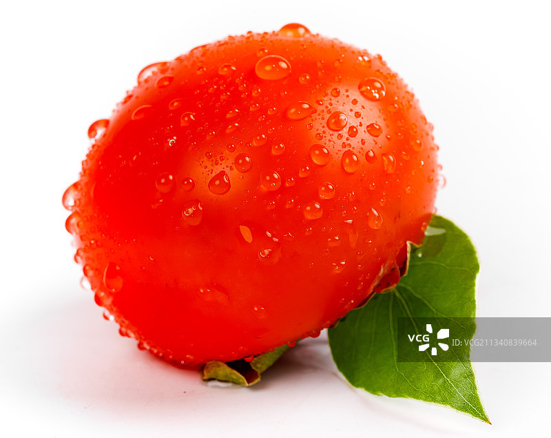 白底上的水晶柿子图片素材