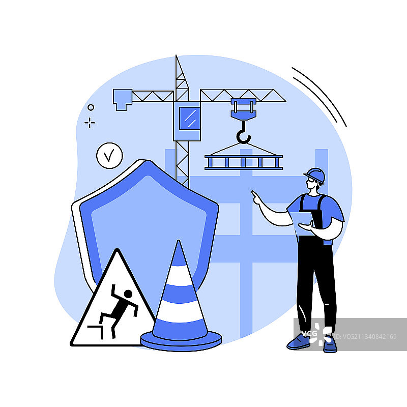 施工现场保护抽象概念图片素材