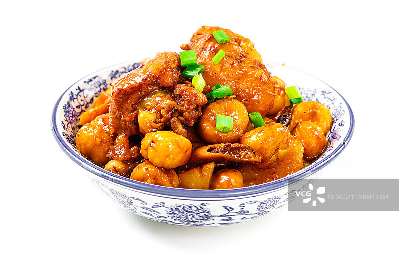 碗里装着板栗烧鸡图片素材