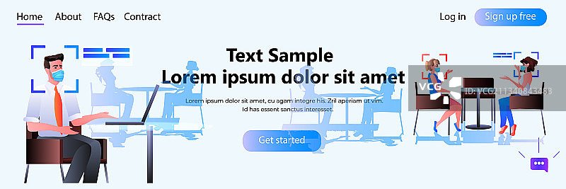 咖啡馆内人员检测识别图片素材